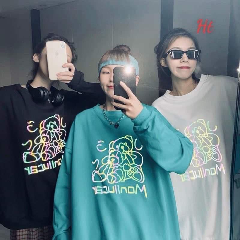 Áo hoodie gấu mon phản quang H2A