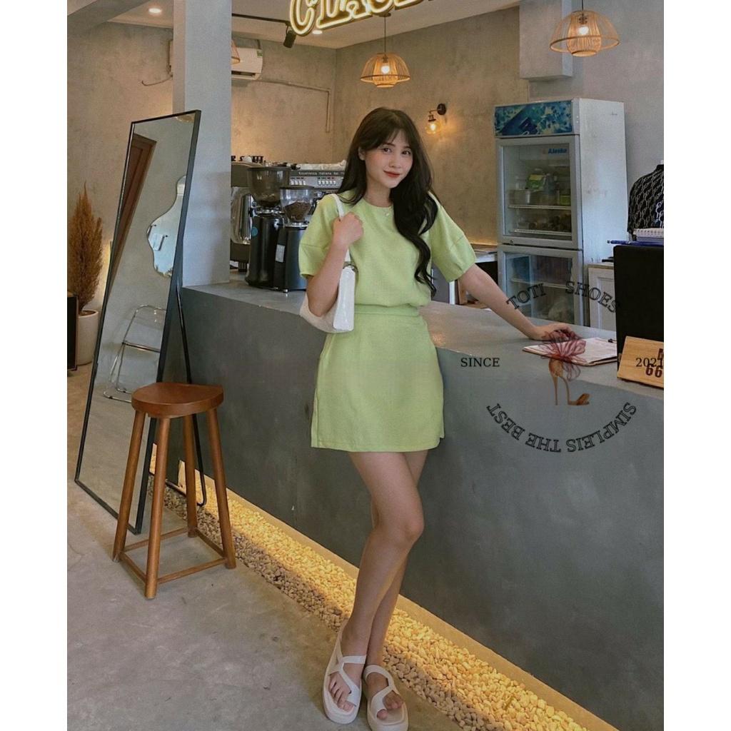 Dep nữ Titote Shoes đi biển - Dép xuồng phong cách thời trang Quai xoắn đế bằng siêu nhẹ Sandal xỏ ngón. MET SHOP