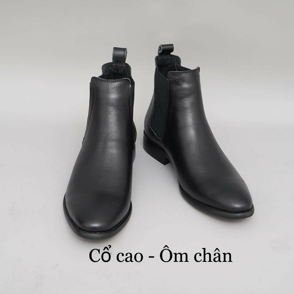 Giày Boot Nam - Chelsea Boots Da Bóng - Giày cao cổ nam