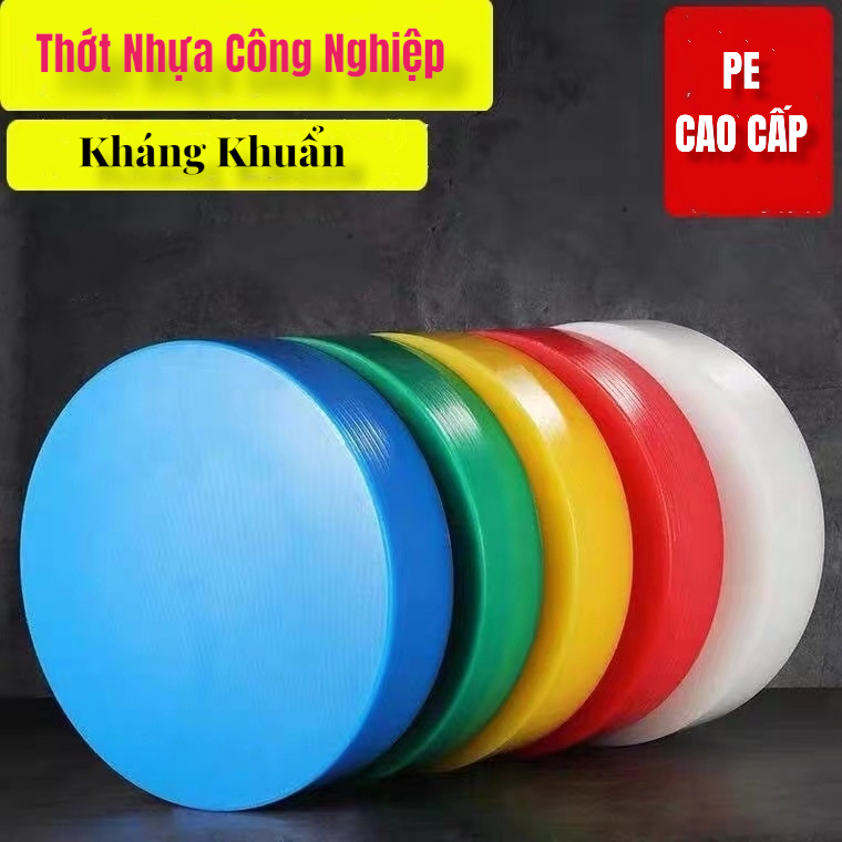 Thớt nhựa nhà hàng/khách sạn KTĐK 35 / 40 dày 5cm, Chất liệu PE nguyên khối Hàng Nhập Khẩu