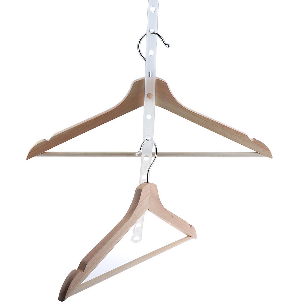 2x10pcs Plastic Hanger Strips Clothing Shop Displays Stable Hanger Connector