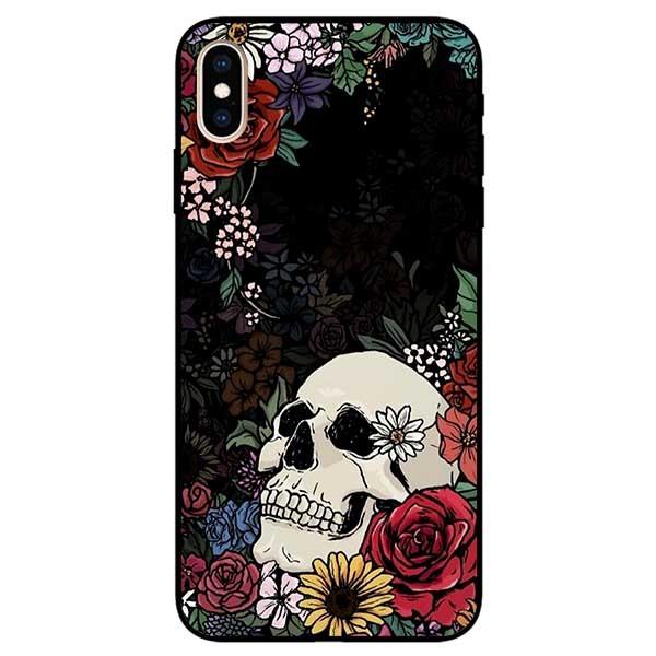 Ốp lưng dành cho Iphone X / Xs - Iphone Xs Max - Iphone Xr mẫu Họa Tiết Hoa Đầu Lâu