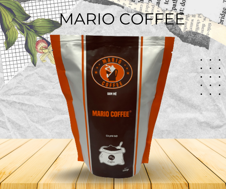 Hình ảnh Cà phê bột Mario Đam mê 100% Robusta - Đắng, đậm, mạnh đặc trưng (Pha máy/pha phin) [500g]