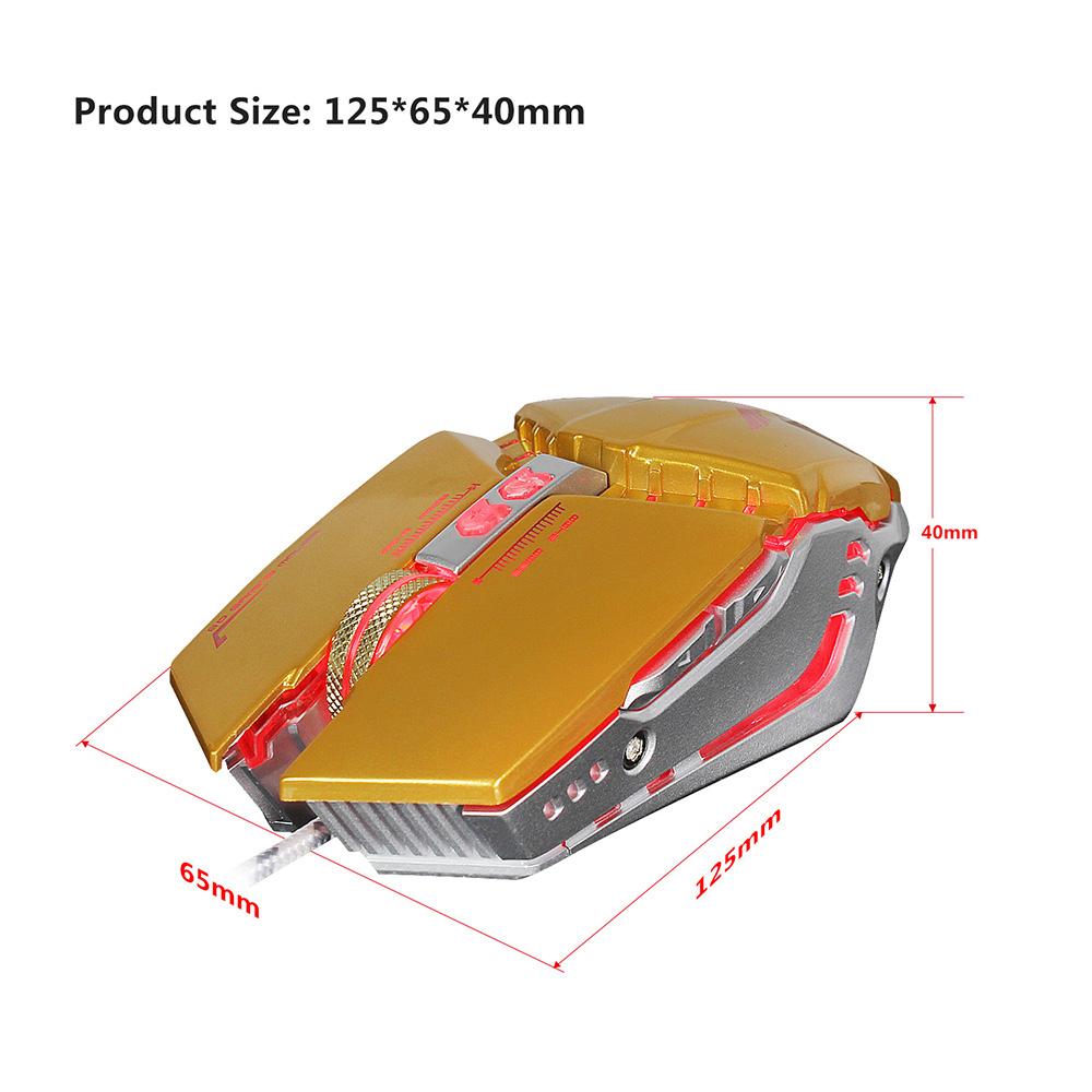 Chuột chơi game có dây ZERODATE X700 USB cơ học 3200DPI có thể điều chỉnh 8 nút