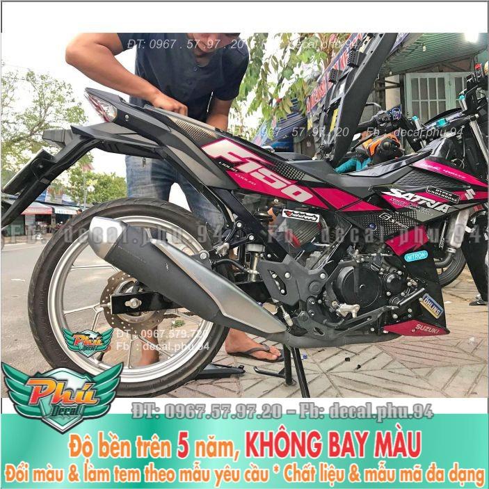 Tem rời Satria Đen hồng trắng