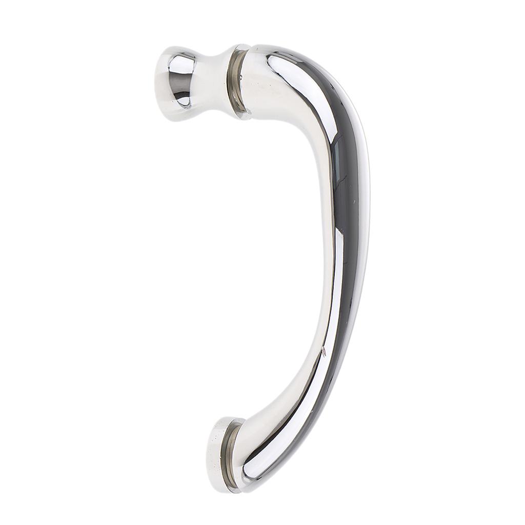 Heavy Duty Metal Door Pull Handle for Bathroom Shower Glass Door Silver #1