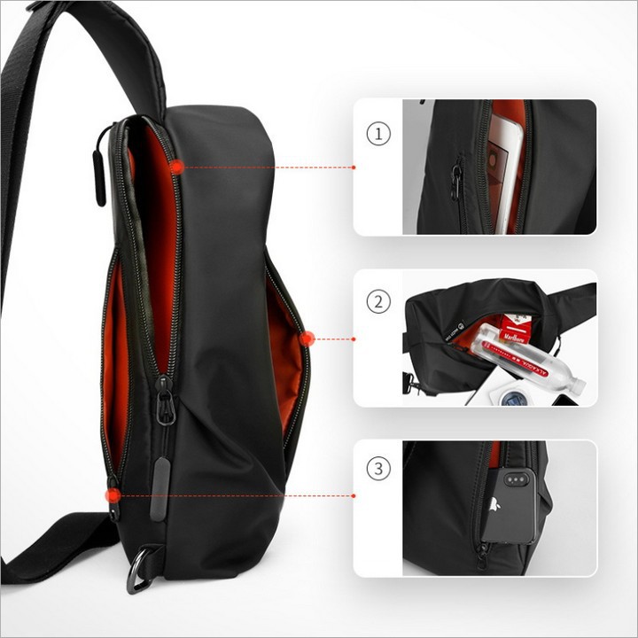 Túi đeo chéo ngực Nam MS 5018