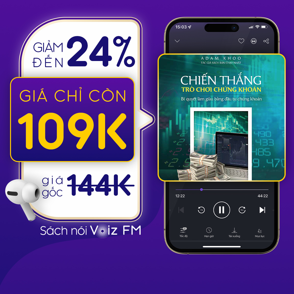 Hình ảnh [Chiến Thắng Trò Chơi Chứng Khoán] Voiz FM - Voucher nghe Sách Nói