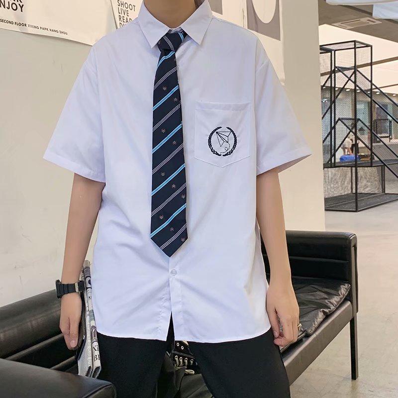 Áo Sơ Mi Trắng Ngắn Tay Thời Trang Hàn Quốc Cỡ S-4Xl