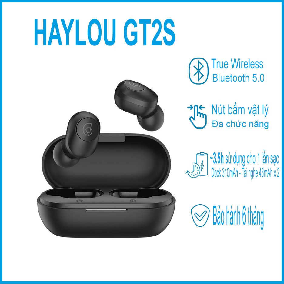 Tai Nghe Bluetooth True Wireless Haylou GT1 Và Haylou GT2s - Hàng Chính Hãng