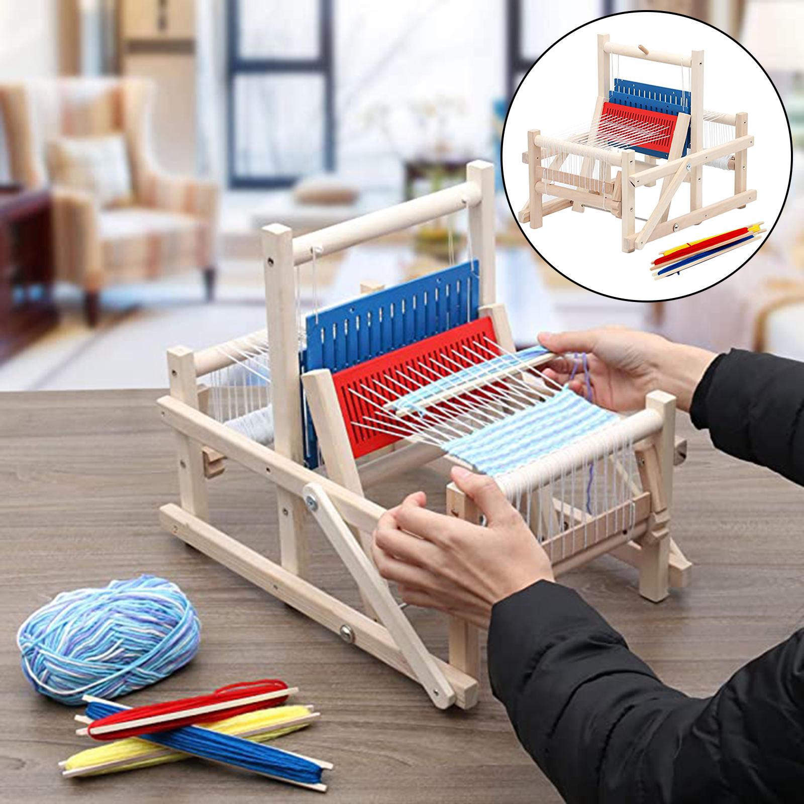 Wood Traditional Weaving Toys Loom Machine Craft Educational Toy Gift