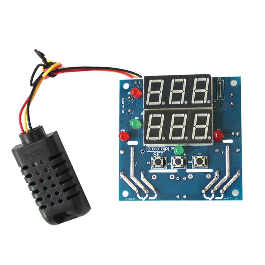 AC/DC 12V Digital Intelligent Temperature Humidity Controller Board Module
