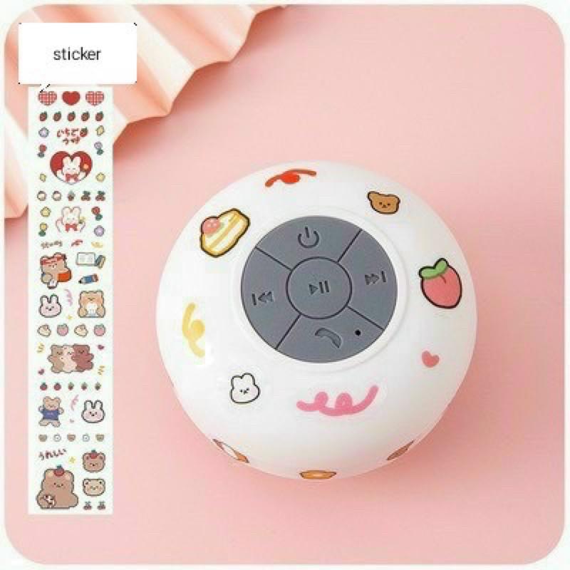 - Loa Bluetooth Chống Nước Mini Tặng kèm Sticker dễ thương