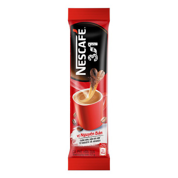 Hình ảnh [Tặng Bộ bình ly Lumiarc 750ml & 200ml NESCAFE] Combo 3 Bịch NESCAFÉ 3IN1 Công thức cải tiến - VỊ NGUYÊN BẢN Bịch 46 gói