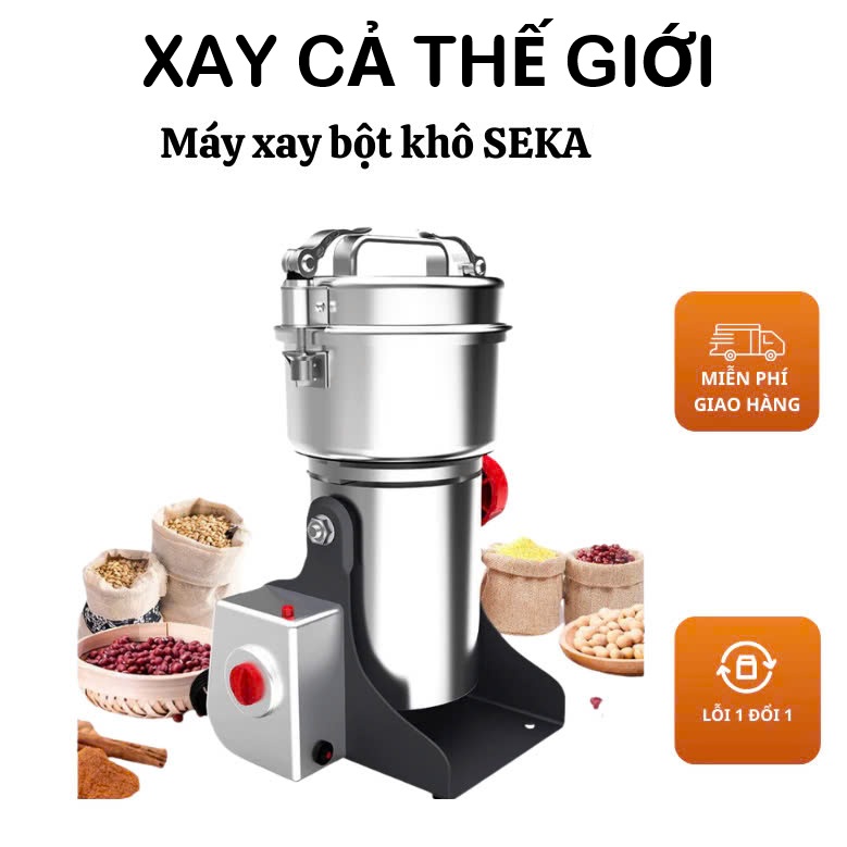 Máy Xay Bột Khô SeNNka 3000W – Đa Năng, Xay Cực Mịn, Nghiền Ngũ Cốc &amp; Hạt Khô Nhanh Chóng
