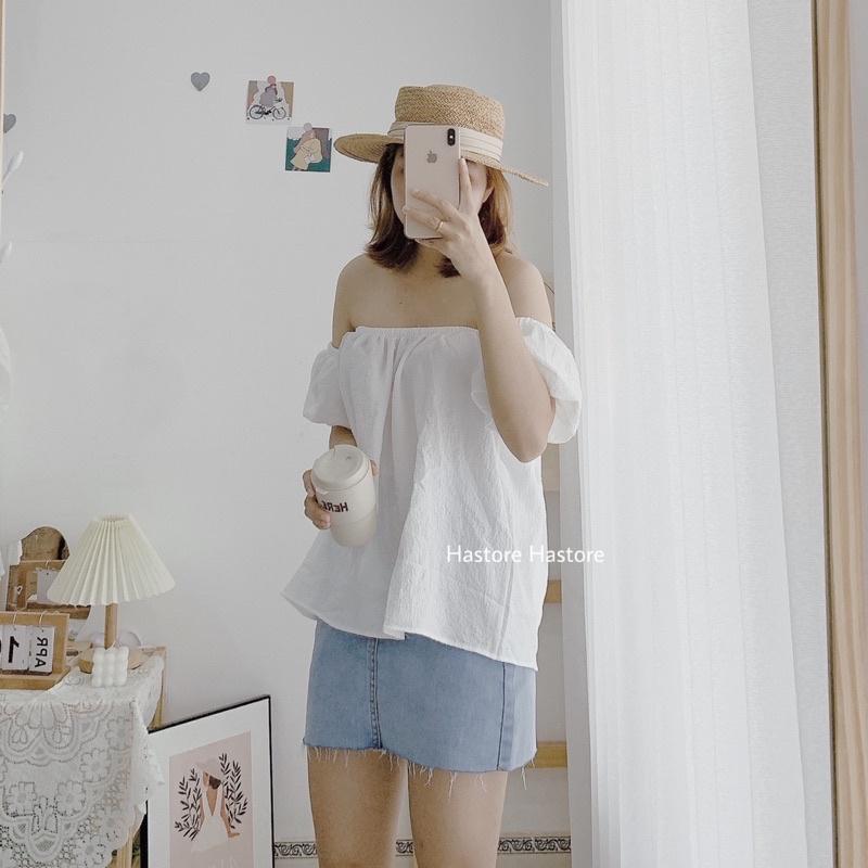 Áo trễn vai rớt tay chất xốp deal 99k