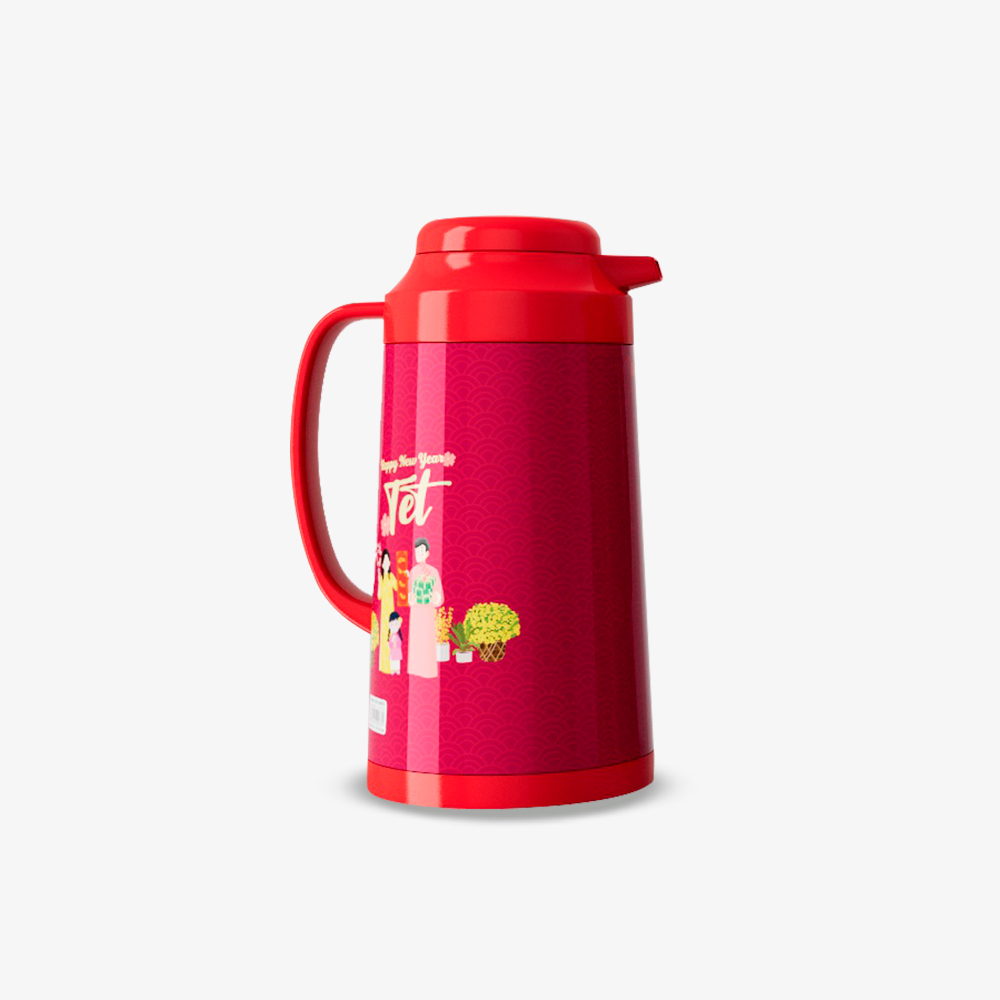 Phích tết đựng nước 1 lít năm 2025 Model: RD-1040 TS4.E, bình thủy Rạng Đông, bình giữ nhiệt quà tặng