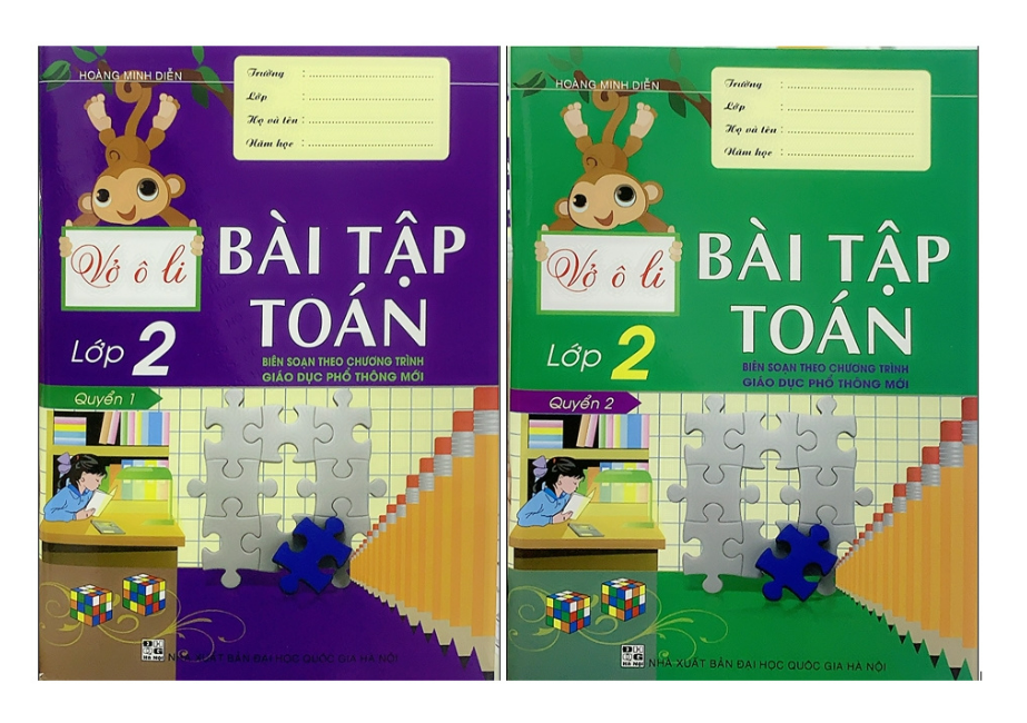 Sách - Combo Vở Ô Li Bài Tập Toán Lớp 2