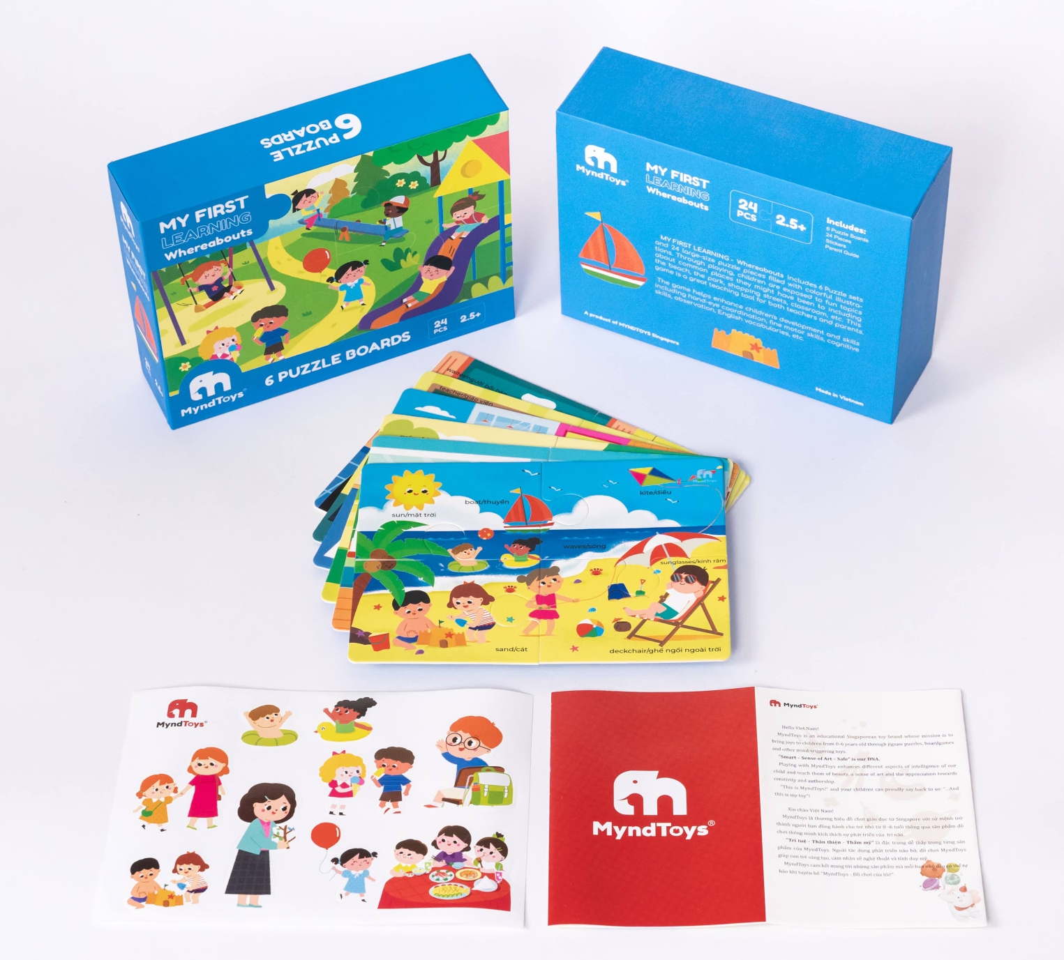 Đồ chơi Giáo dục MyndToys Xếp hình puzzle thông minh My First Learning – Whereabouts cho bé từ 2.5 tuổi