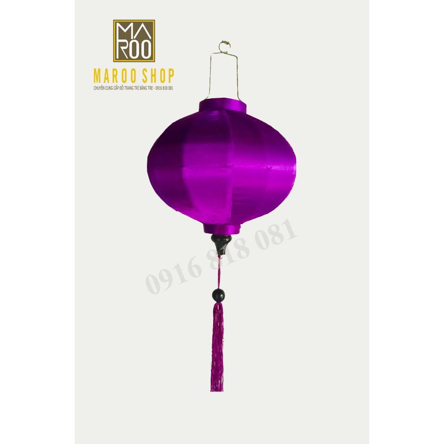 COMBO 10 đèn lồng Hội An size 30 cm vải phi bóng trang trí ngoài trời bền đẹp