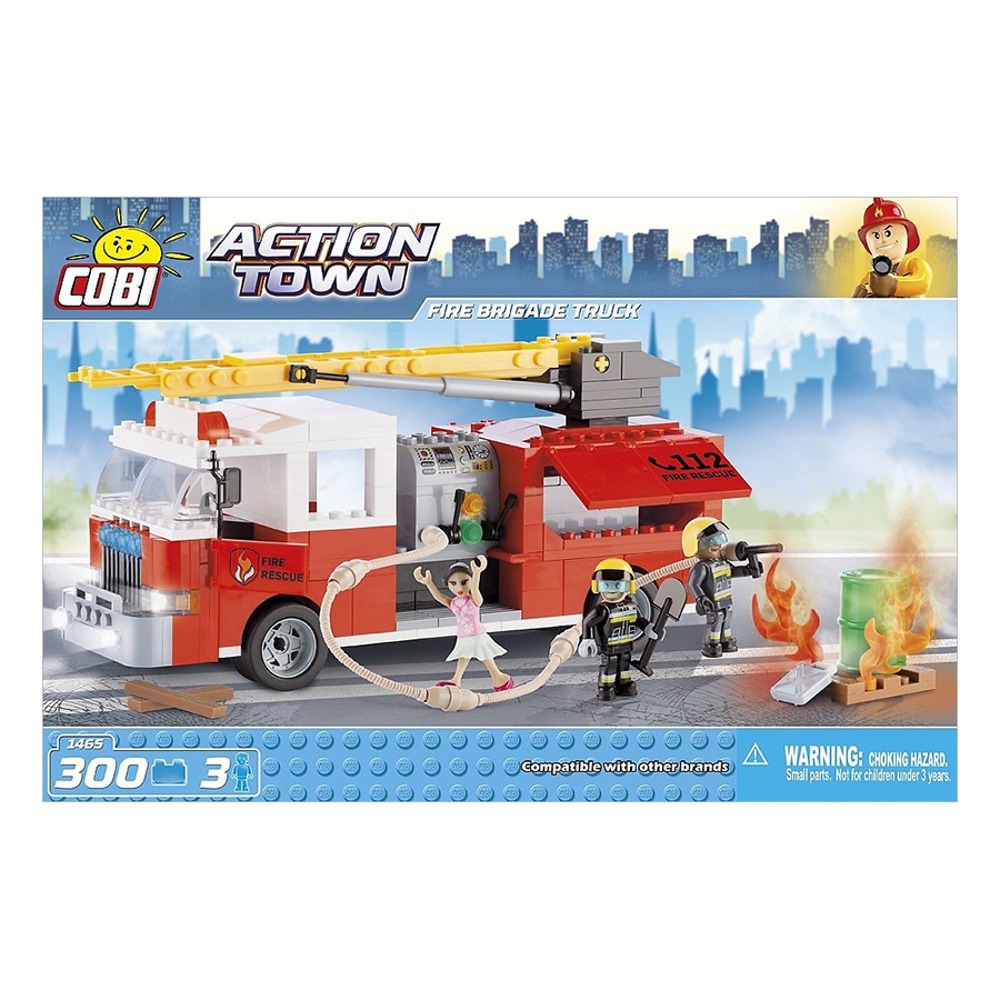 Đồ chơi lắp ráp xe cứu hỏa cao tầng Cobi 1465