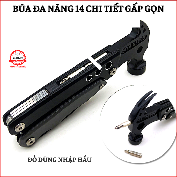 Búa kìm đa năng 14in1 gấp gọn-Đồ dùng thông minh