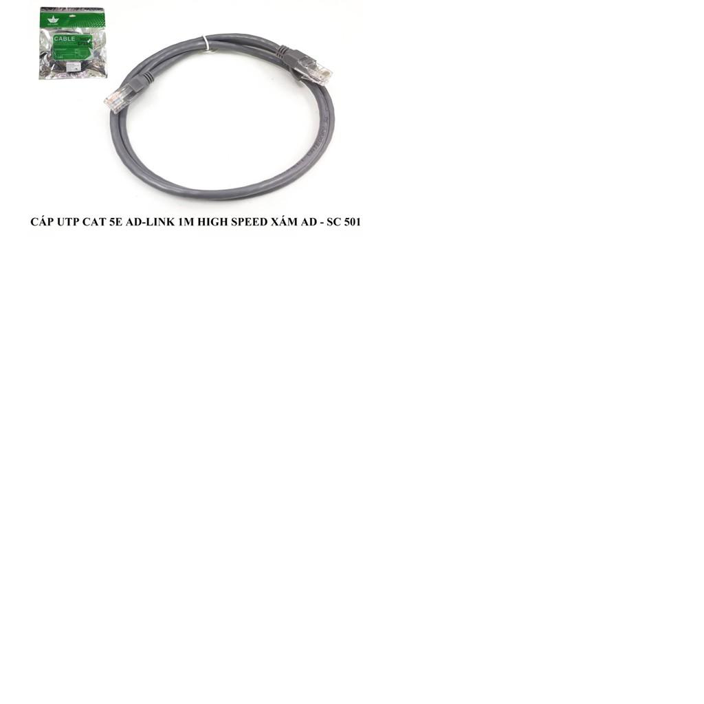 Cáp mạng CAT 5E AD-LINK HIGH SPEED 1M màu xám AD-SC 501