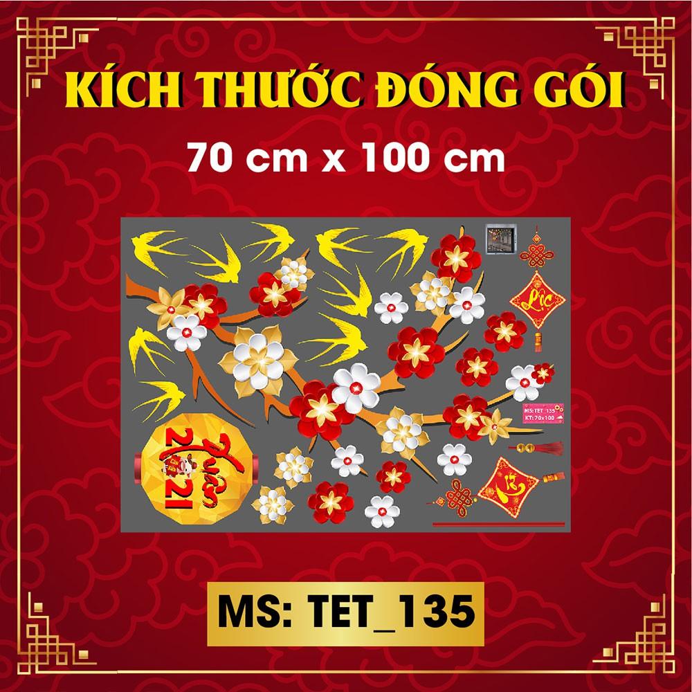 DECAL TRANG TRÍ  TẾT 2021 COMBO THẦN TÀI VÀ TÂN SỬU VUI XUÂN