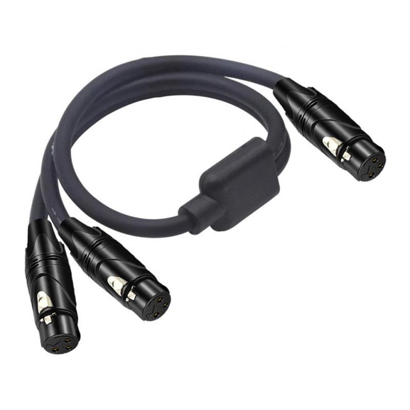 XLR to Dual XLR Y Cord Balanced Microphone Adaptor Patch Cable