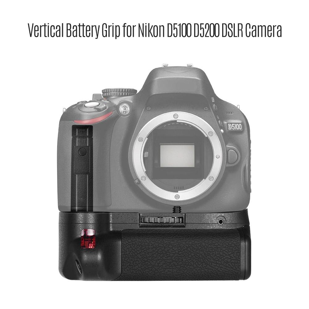 Giá đỡ kẹp pin dọc cho máy ảnh DSLR Nikon D5100 D5200 EN-EL 14 Pin được hỗ trợ điều khiển từ xa IR