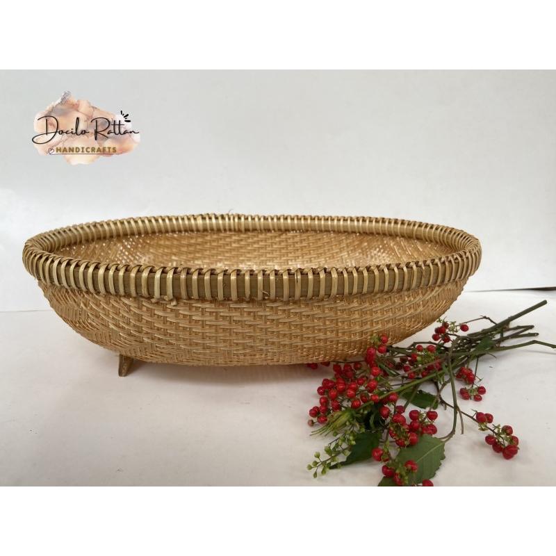 Rổ tre đựng rau, trái cây- hàng chất lượng cao- Rổ tre decor bếp (hình OVAL) - LỚN