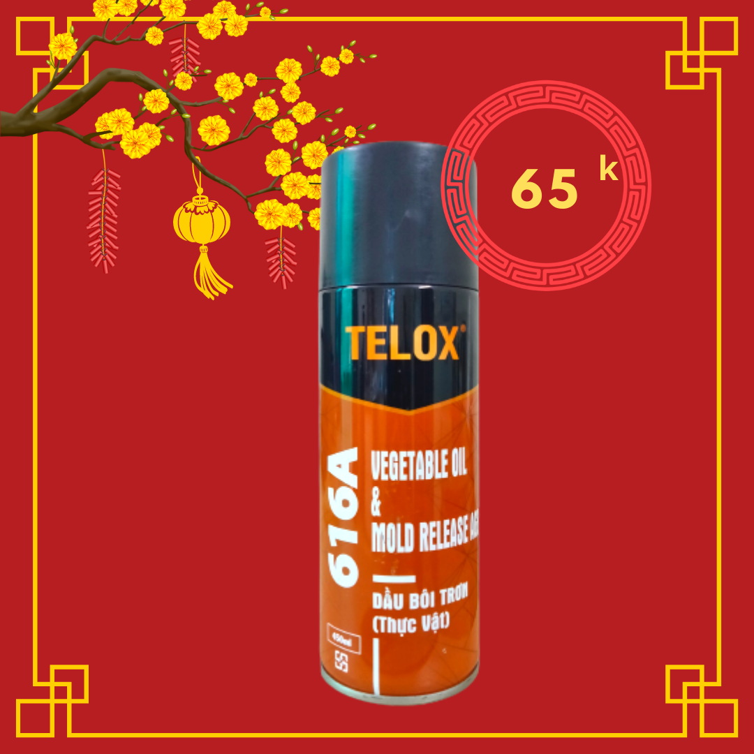 Thùng 24 Bình xịt bôi trơn khuôn nhựa công nghiệp Telox 616A 450ml
