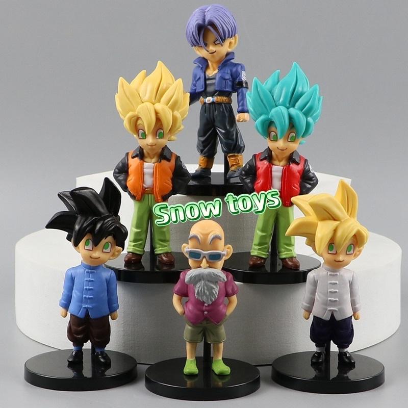 Mô hình Dragon Ball Super WCF - Master Roshi Android 18 Trunks Vegeta Son Gohan Goku Super Saiyan God Blue