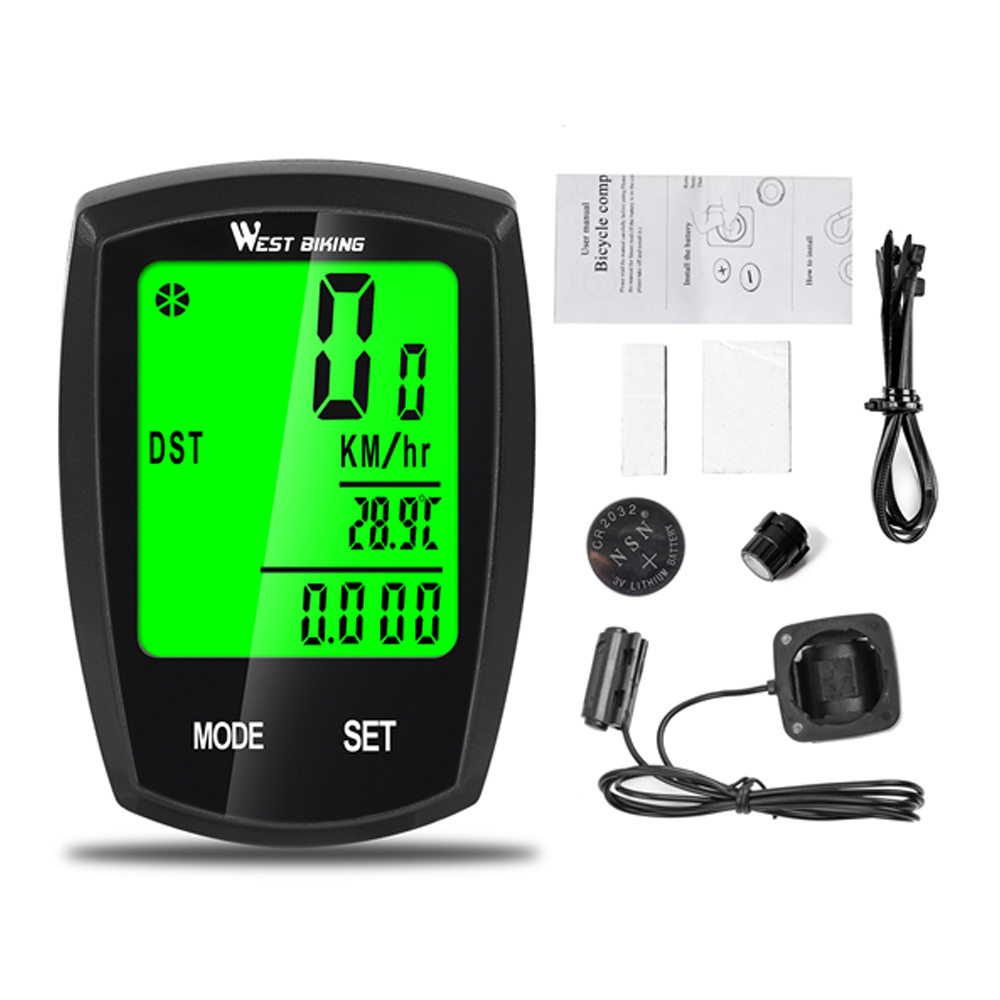 Đồng Hồ Điện Tử Không Dây Có Màn LCD Chống Nước Cho Xe Đạp MTB