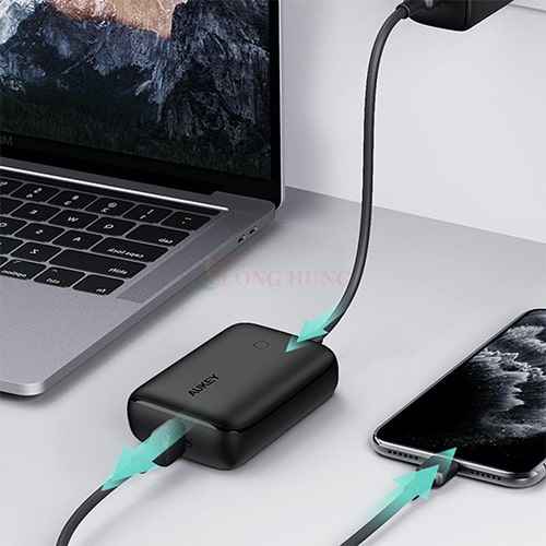 Sạc dự phòng Aukey Basix Mini PD 20W QC3.0 10000mAh PB-N83S - Hàng chính hãng