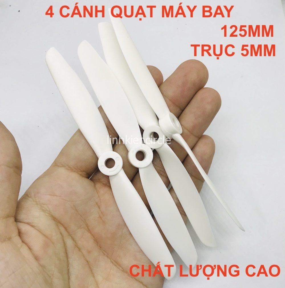 4 cánh quạt máy bay mini fly cam 125mm trục 5mm thuận nghịch chất lượng cao - KG0004