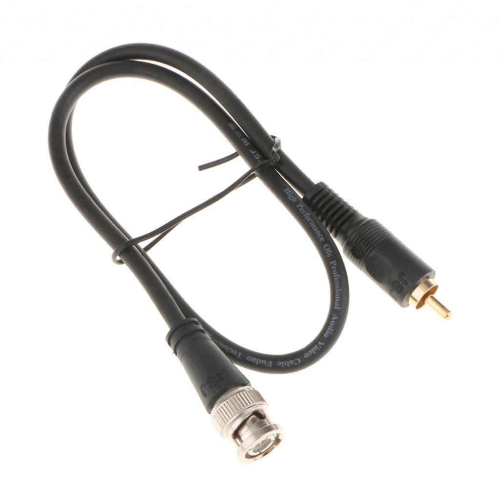 BNC Male To RCA Male M/M Coax/Coaxial For  Cable Cord Black
