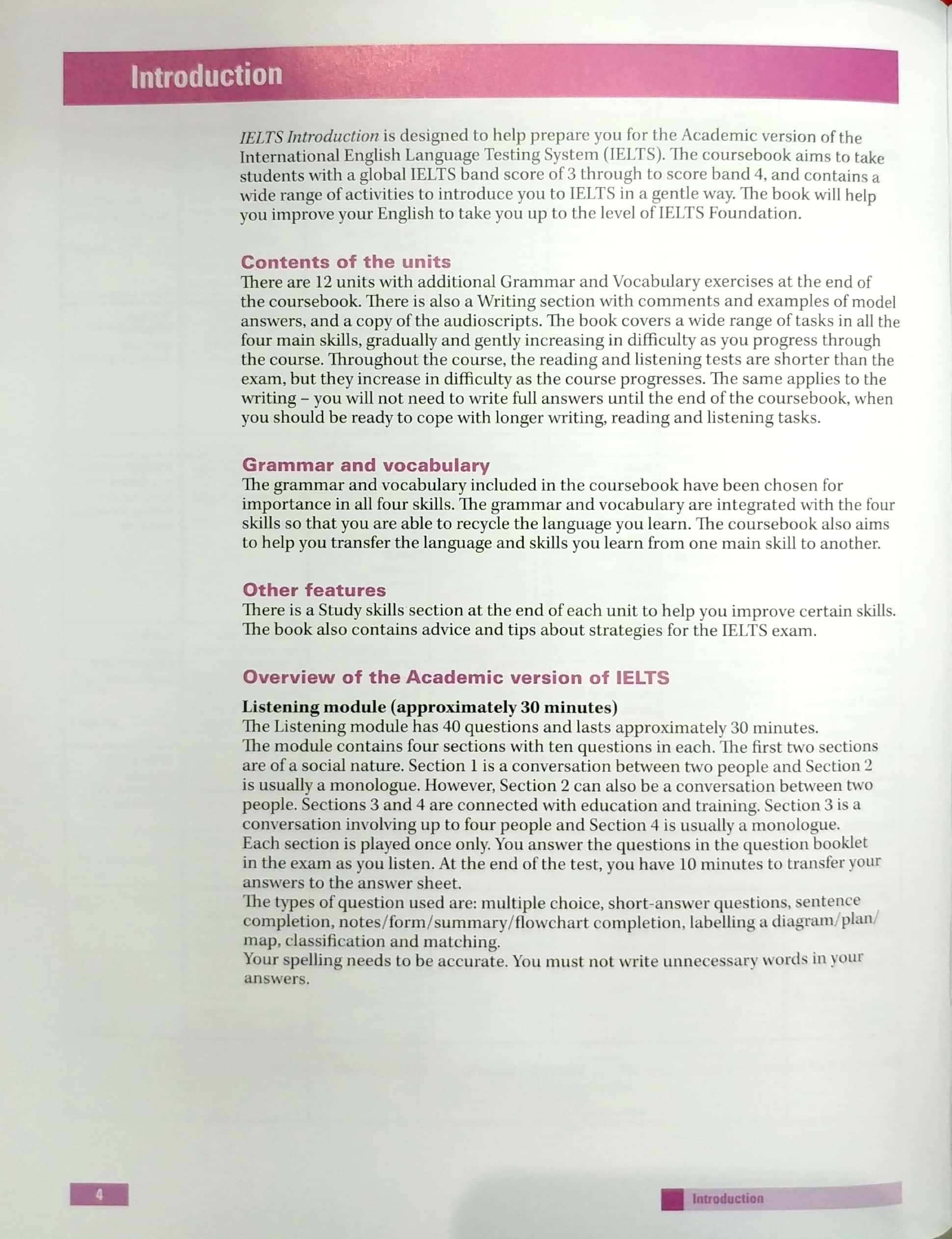 IELTS Introduction: Student Book- Paperback