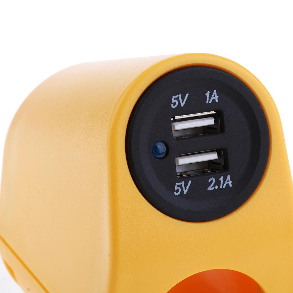 12V Waterproof Motorcycle/Bike Dual USB Power/Charger Handlebar Mount