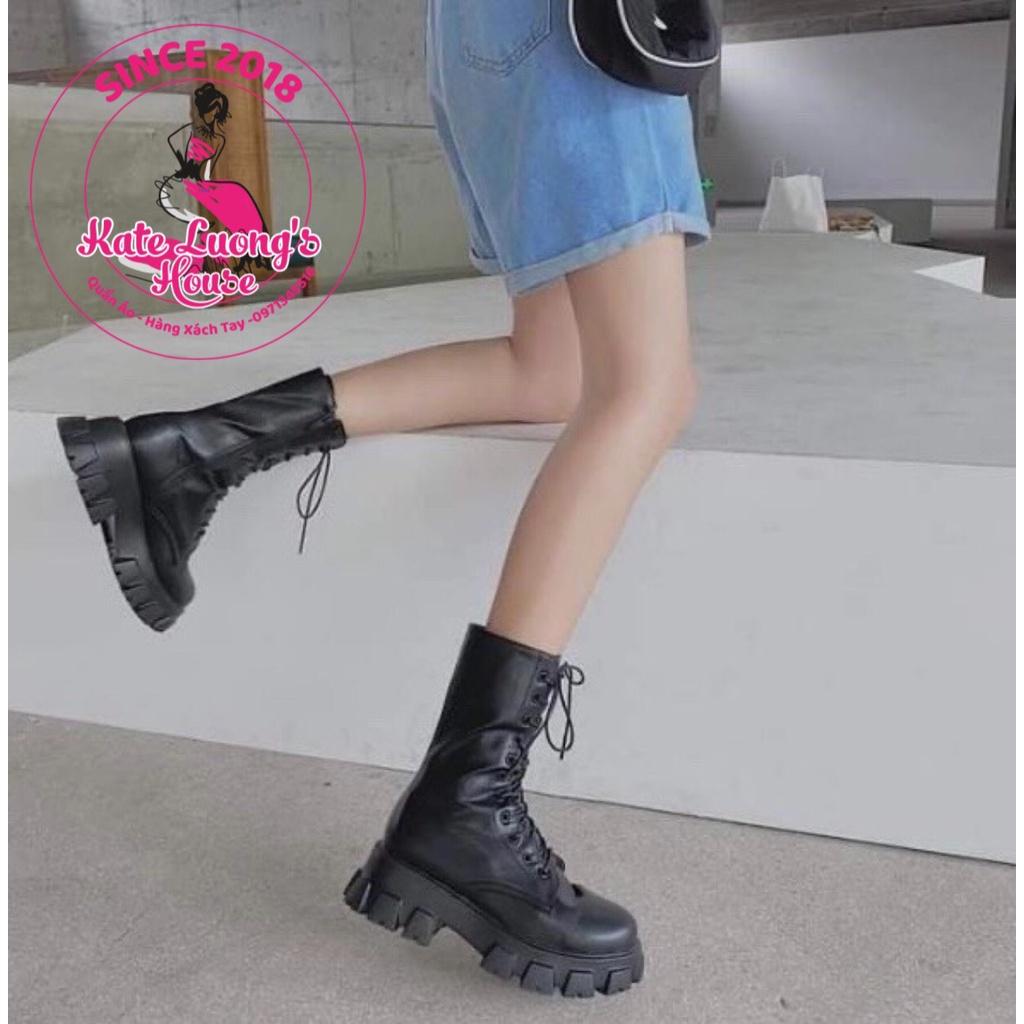 220.KLHSTORE2018. BOOTS cổ cao khoá kéo kết hơp dây