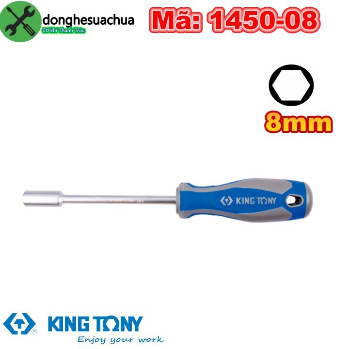 Cán vặn đầu tuýp 8mm Kingtony 1450-08 dài 125mm cán cao su