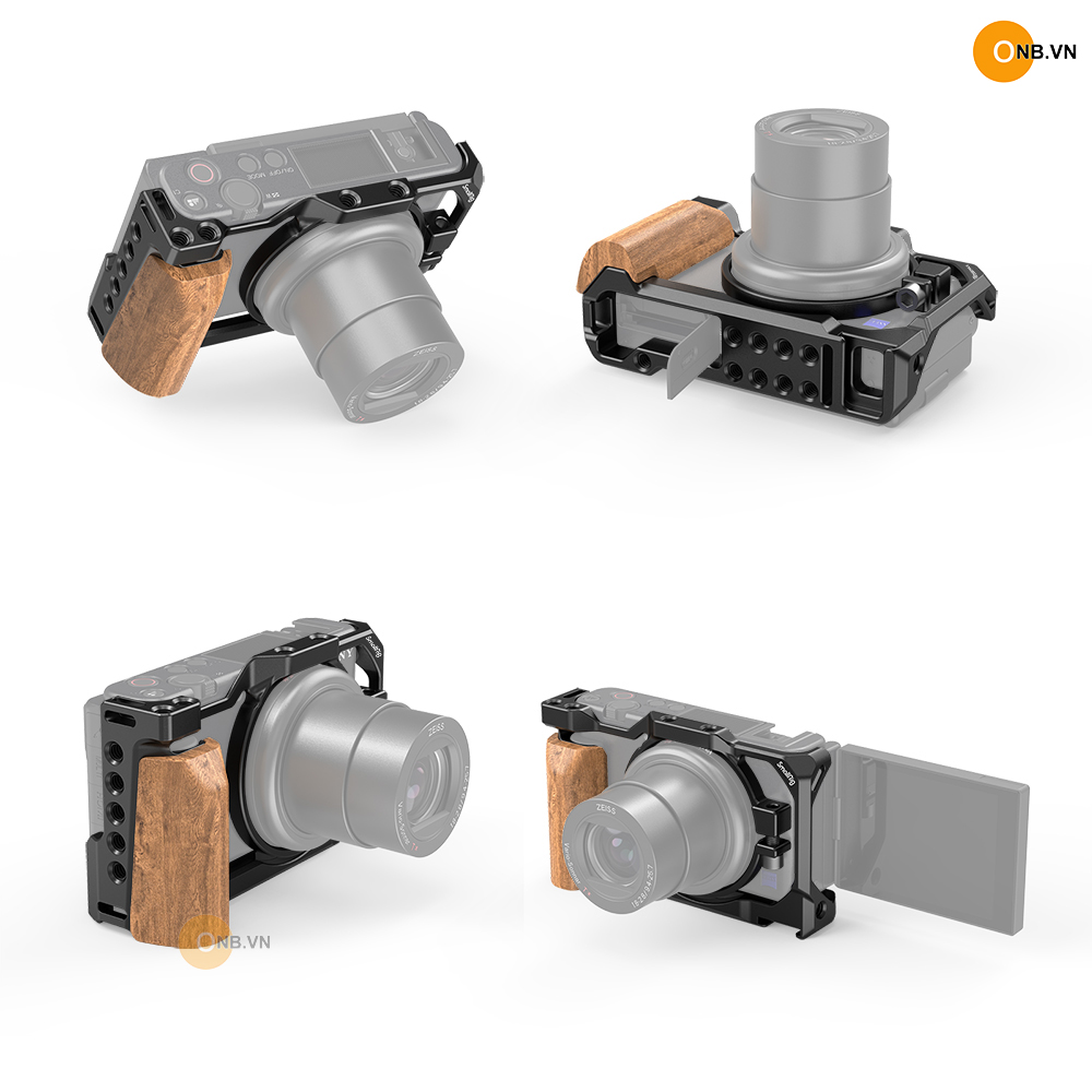 SmallRig Cage Wooden Handgrip So-ny Alpha ZV1 2937