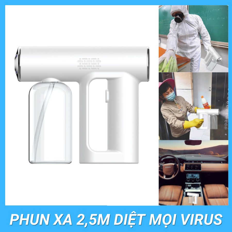 Máy phun nano diệt khuẩn [XA 2,5M TÍCH HỢP UV DIỆT 99% VIRUS] Công suất cao NANO SPRAY