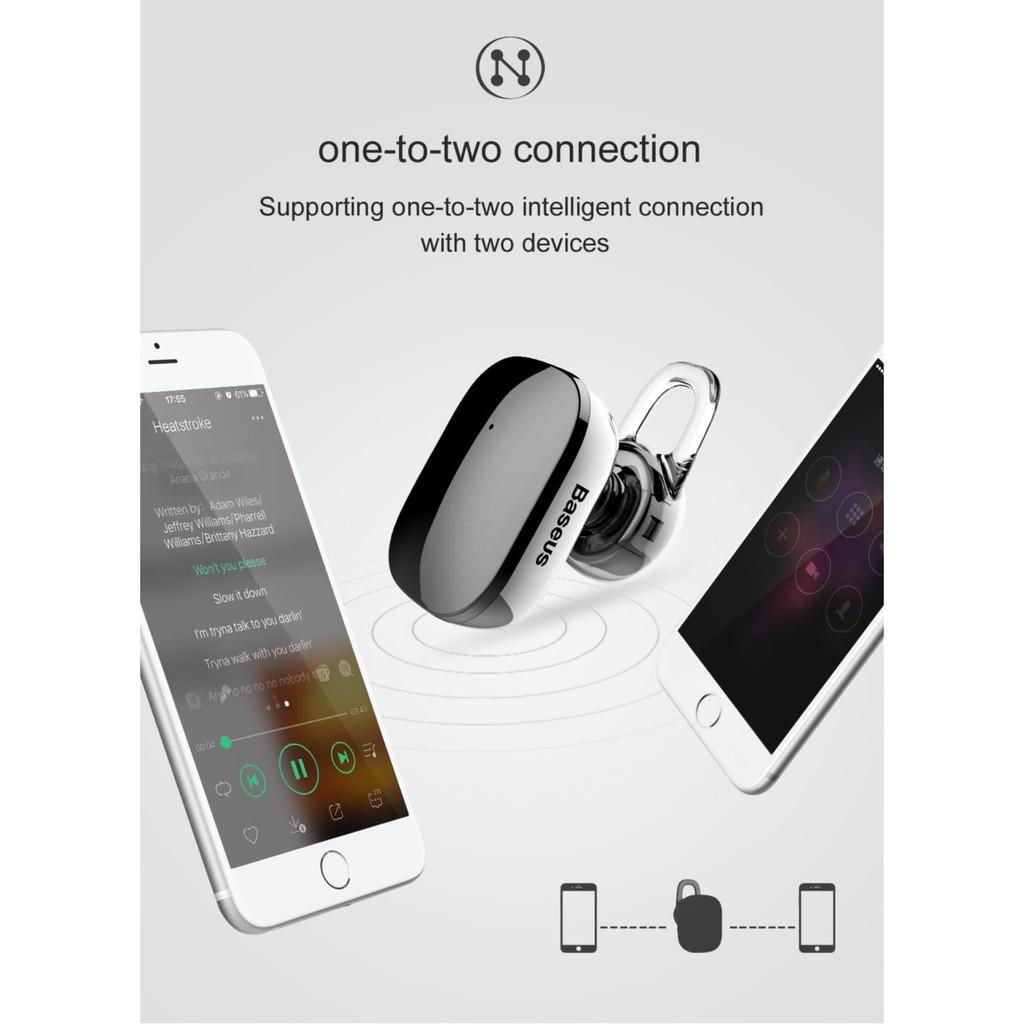 Tai nghe Bluetooth V2.1 nhỏ gọn Baseus Encok A02- màu sắc sang - Hàng Chính Hãng