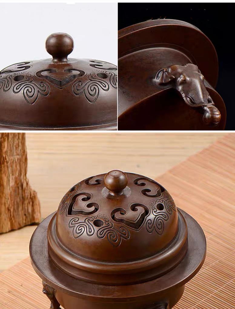 Lư hương Bồ Đề Tam Tượng (Đỉnh trầm Bồ Đề Tam Tượng)