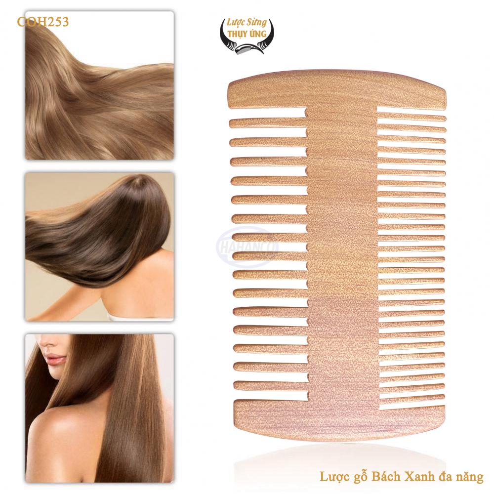 Lược Bí 2 Kiểu Răng Thưa Và Mau Chải Tóc Gỡ Rối Mùi Gỗ Thơm Dễ Chịu - COH253