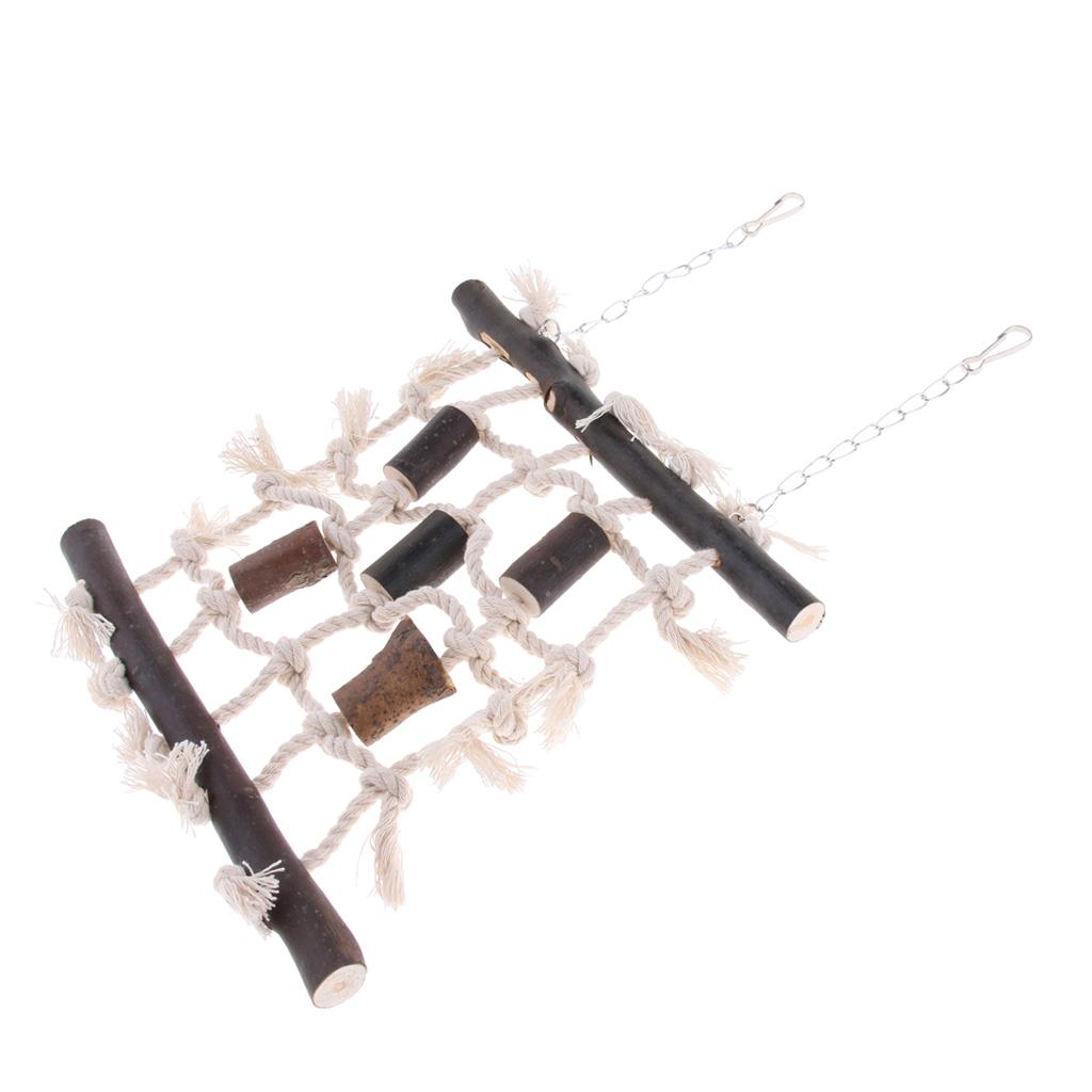 Parrot Bird Swing Chew Rope Hammock Hanging Cage Toys Pet Activity Toy