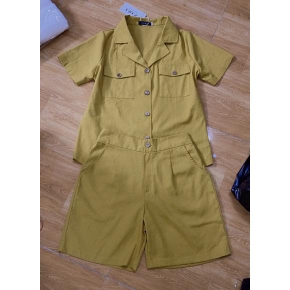 Set linen lưng thun xịn xò
