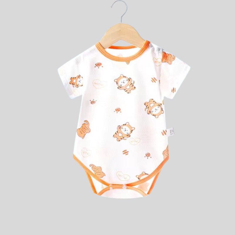 Bodysuit, quần áo liền thân mùa hè chất liệu sợi bông cao cấp mềm mịn, thoáng khí cho bé trai, bé gái họa tiết dễ thương