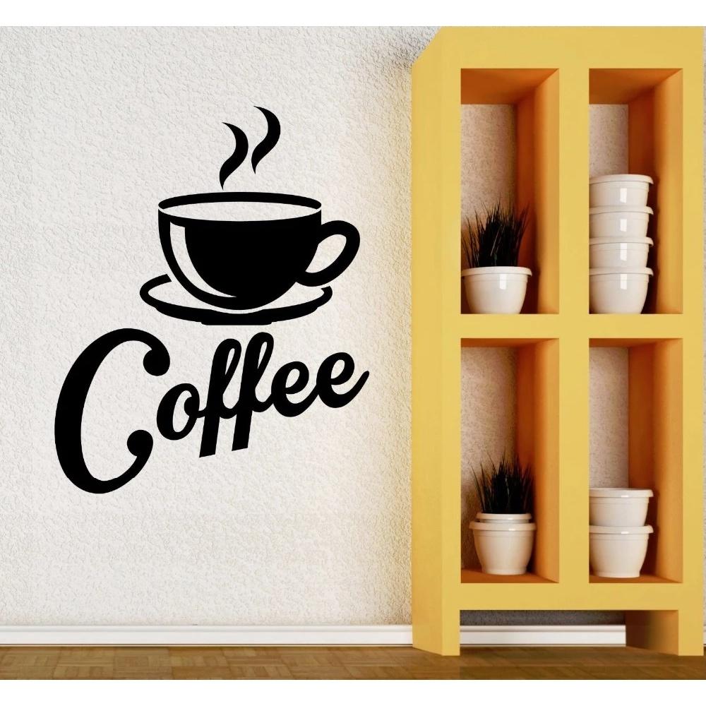 Decal trang trí tiệm cà phê